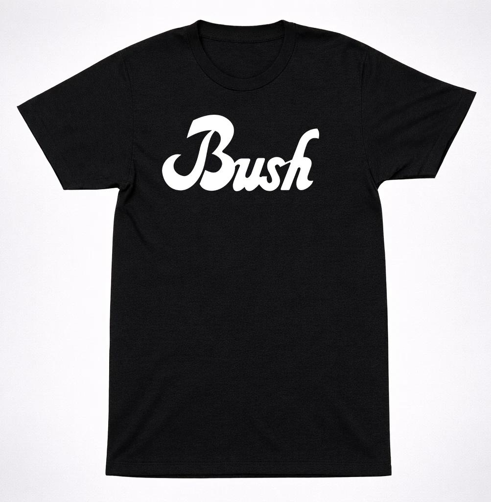 

Футболка Bush Messy Logo 90-е Гранж Альтернатива Хард-рок Группа Классическая Черная Футболка XL
