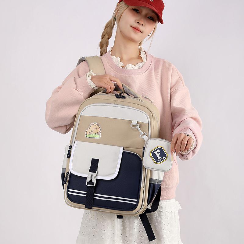 New Large-capacity Primary School School Bag, Fifth and Sixth Grade Boys and Girls Backpack, Lightweight and Simple Outdoor Leisure Backpack