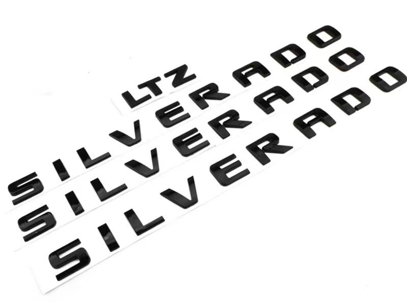 ABS Letters Emblem SILVERADO LTZ Applicable to Chevrolet Car Styling Fender Truck Badge Nameplate Logo Sticker