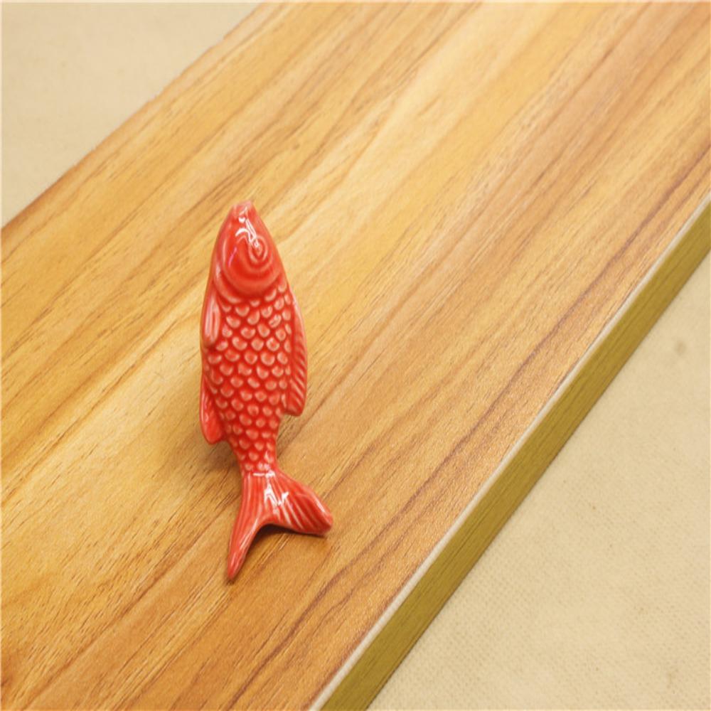 Ceramic Cabinet Handle Single Hole Closet Door Handle Retro Drawer Knob for Kids Room