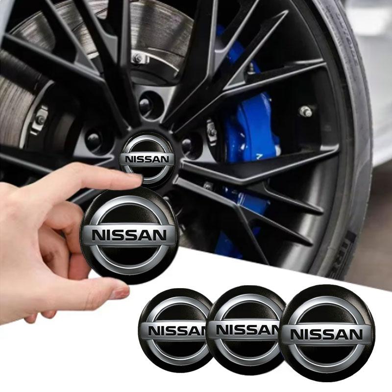 ATY1 Car Wheel Center Hub Cap Rim Cover Emblem Stickers For Nissan Rogue Pathfinder X-Trail GTR Note Juke Patrol Car Accessories