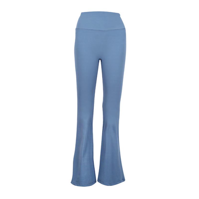 Pantaloni a zampa originali Lulu a vita alta con scanalature: Leggings a zampa d'elefante per Yoga e Pilates, effetto nudo, sollevamento glutei e snellenti.