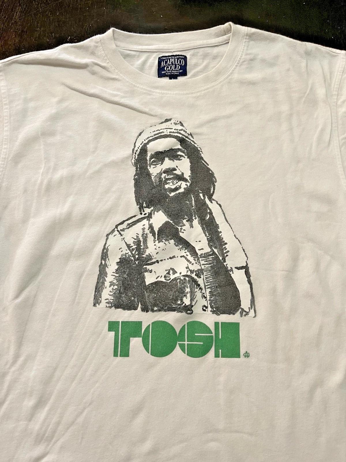 Acapulco Gold Peter Tosh Long Sleeve T-Shirt, White, Size: Large 3XL