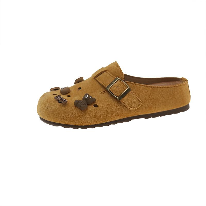 Fashion Cute Anime Slippers Summer Female Thick Sole Flat Shoes Mules Sweet Cartoon Outdoor Anti Slip Slippers Girl Gift