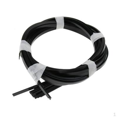 10ks ABS vázání pro akustickou kytaru Purfling Strip Příslušenství pro vkládání okraje těla - černé, jak je popsáno