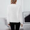 Autumn Winter Vintage Loose Knitwear Sweater Long Sleeve Solid Color Pullover O Neck Top