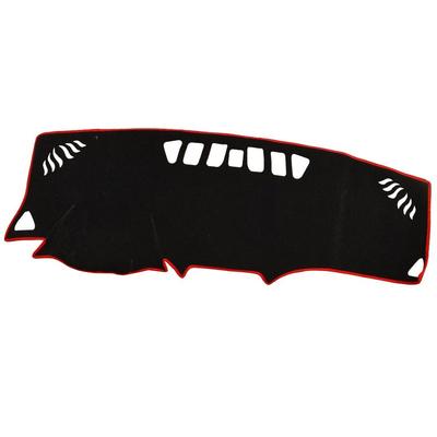 Dashmat Dashboard Protective Cover Pad Non-Slip Fit For Chevrolet Equinox 2018- Left Hand Drive Black with Red Rim Polyester
