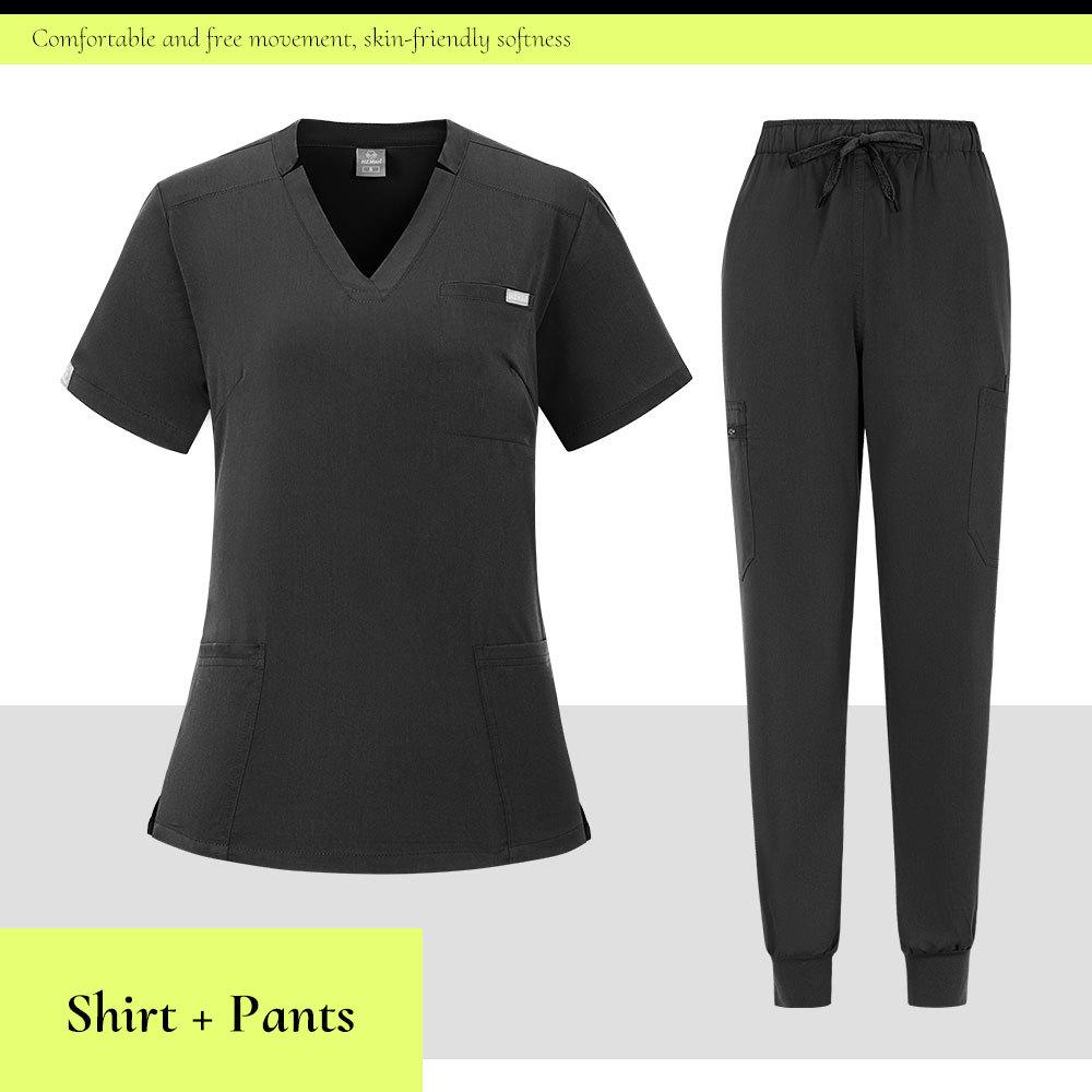 Women's Short Sleeve Dental Clinic & Beauty Salon Nurse Uniform