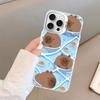 Cartoon Capybara Phone Case For IPhone 16 15 14 13 12 11 Pro Max X XR XSMAX 8 7 Plus Matte Shockproof Back Cover