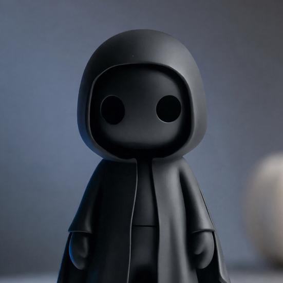 Yousheng 3D Printed Halloween Ghost Figurine, Spooky Ghost with Cloak Statue, Funny Cute Ghost Sculpture Ornaments for Halloween Indoor Home Office