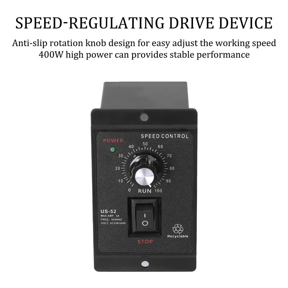 Regulátor otáček motoru model US-52 400W AC220V Regulátor AC motoru Průmyslové aplikace
