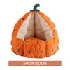 Semi Enclosed Cat Bed with Removable Cushion Easy Maintenance Accessories Adorable Multifunctional Soft Material Orange
