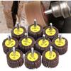 10x Roues à lamelles abrasives Ø40×25×6 mm, tige 6 mm – Meule de polissage pour perceuse (AIMOONSA)