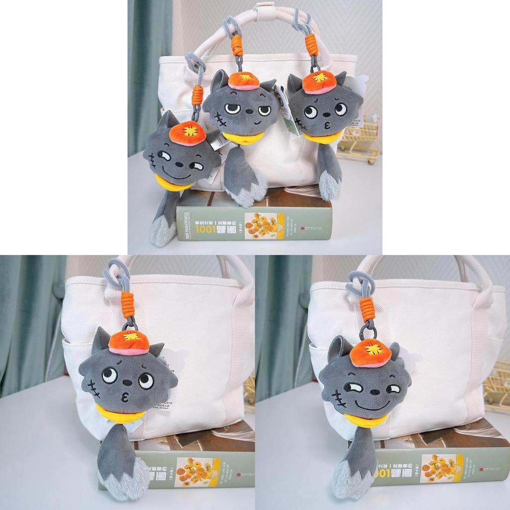 Bigbig Wolf Plush Keychain With Expressive Face For Bag Accessories And Gifts