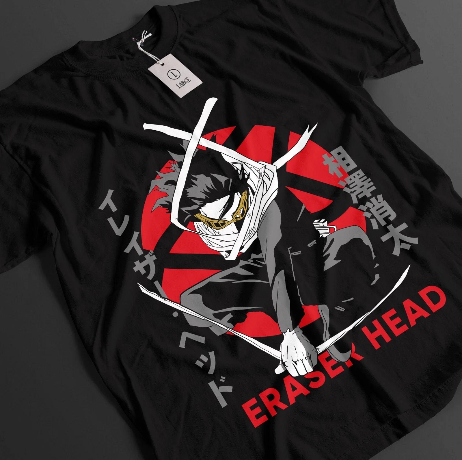 My Hero Academia Shirt Eraser Head Tshirt Deku Top Shota Aizawa MHA Unisex Tee XXXXL