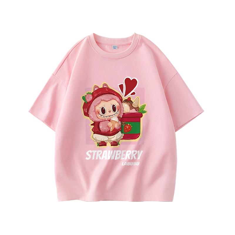 

LABUBU printed women s short-sleeved T-shirt summer fashion casual S