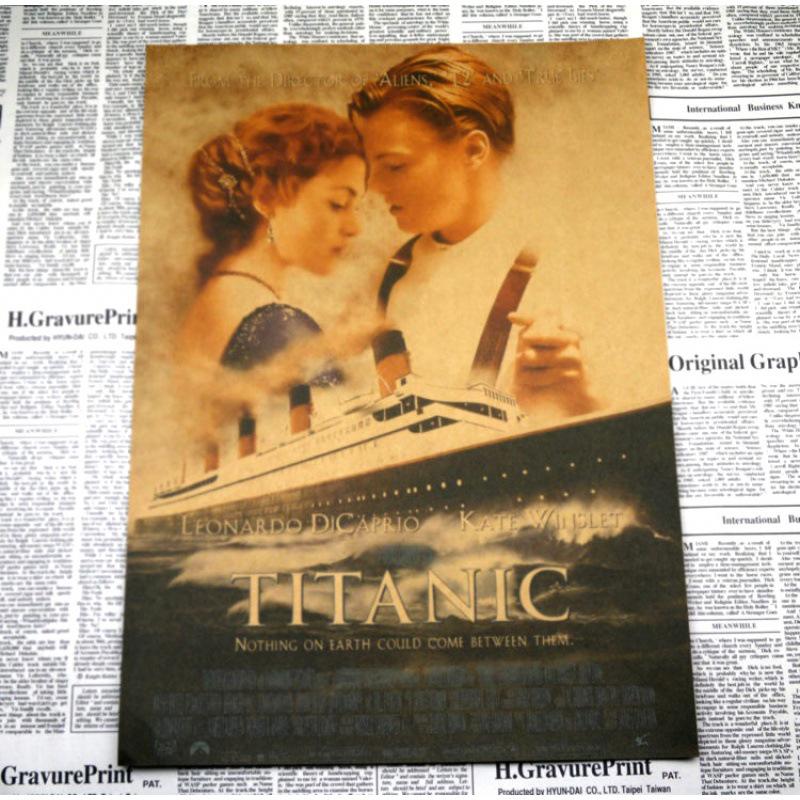 Titanic Retro Kraft Paper Poster for Bedroom or Bar Decor