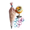10Pcs Silicone Cake Bag Clips Ties Fixed Ring Decorative Bag Rubber Bands Bundling Leak-proof Pastry Bags Cable Cake Tools+