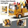 1:40 5 Styles Pullback Light And Sound Diecast Car Mixer Excavator Engineering Truck Construction Alloy Toys For Kids Boys Gifts
