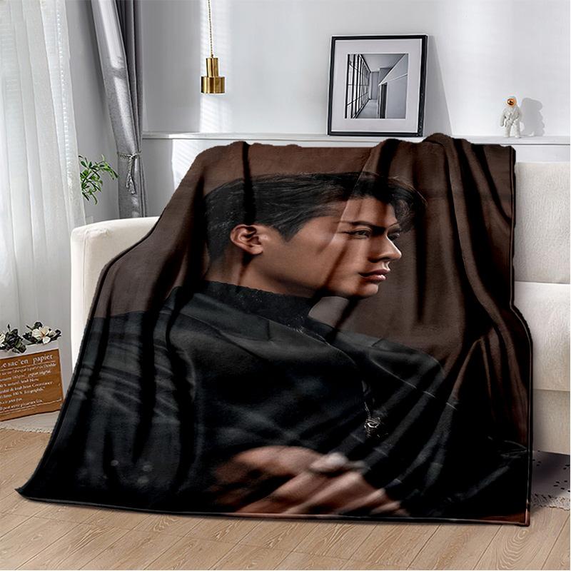 3D Jackson Wang Sångare Stjärna Mjuk Plyschfilt, Flanellfilt Kastafilt för Vardagsrum Sovrum Säng Soffa Picknick Barnpresent
