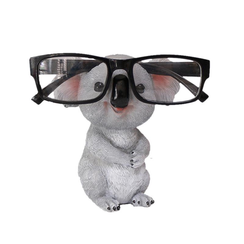 Koala Eyeglass & Pen Holder: Creative Resin Animal Figurine Gift