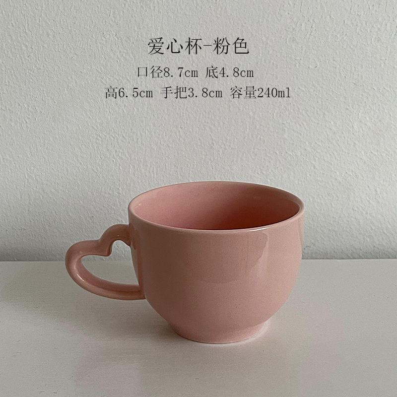 

Позолоченная Толстая Керамическая Кофейная Чашка Мультяшная Милая Чашка Любви Тарелка Завтрак Десерт Овсяная Кружка Кружка для Питья Воды для Пары Декор 301-400ml