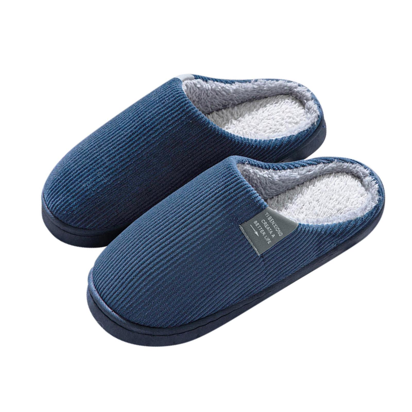 Тапочки женские зимние плюшевые тапочки мужские теплые тапочки женские удобные тапочки унисекс 41 тёмно-синий