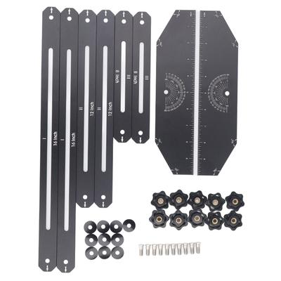 Aluminium Treppenstufe Vorlage Werkzeug Jig 360 Grad drehbare Gauge einstellbare Länge Winkel Layout