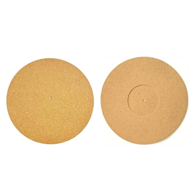 Records Player Slipmat Mats Turntables Pad Antistatic Cork NonSlip, Thick Vinyls Player Pad for Demanding Audiophiles