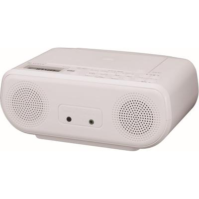 Toshiba AUREX AX-C160 CD Radio, White, Wide FM, Lightweight, Compact, with Handle, Language Learning, A-B Repeat, Resume Playback +10 Skip, 1.5W + 1.5