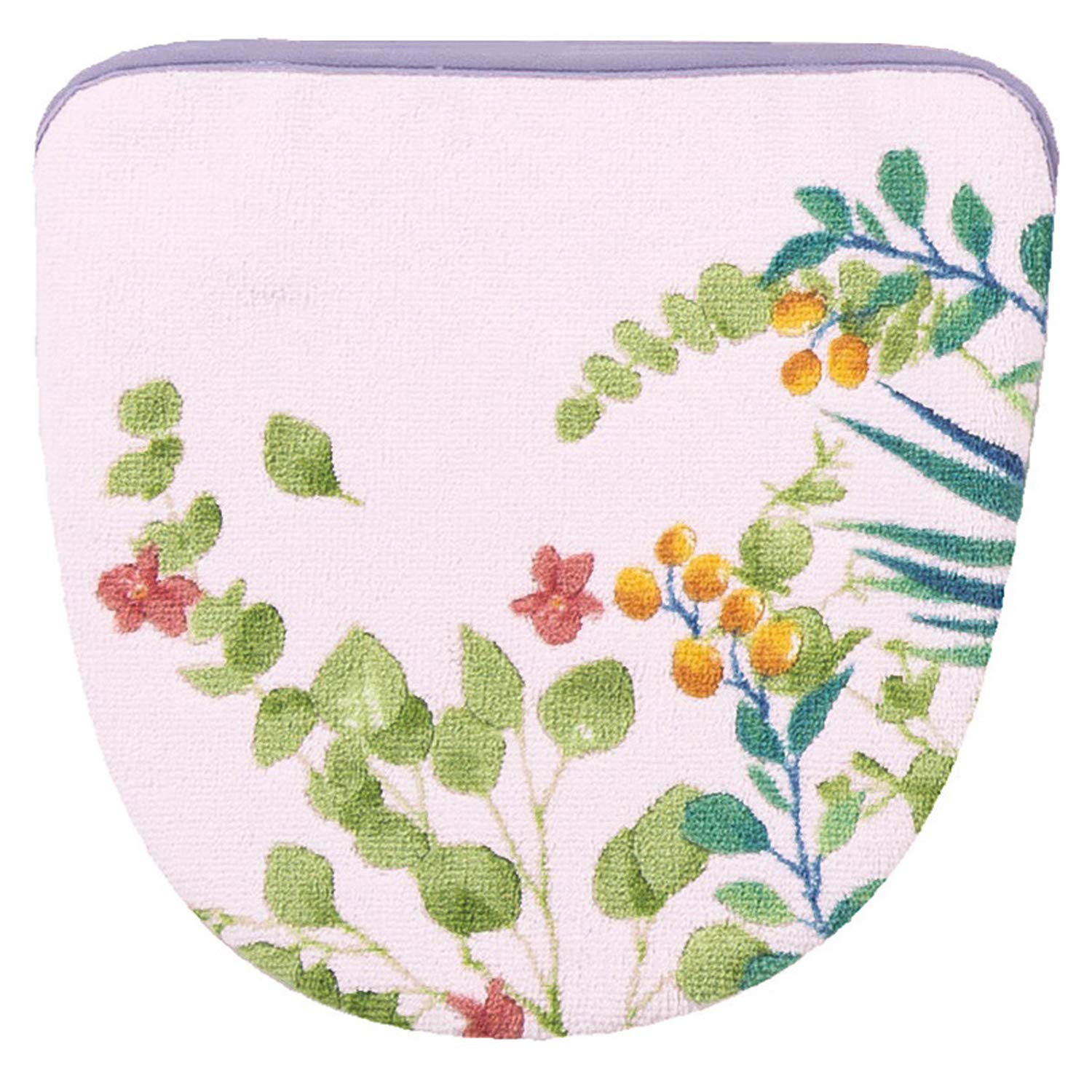 

Senko Green Art Toilet Lid Lavender Floral Made in 32474 Cover, Washable, Print, Japan,