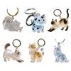 Keychain Pendant Transparent Cat Design Pet Hair Storage Box Key Chain Pet Hair Pendant Keyring Hair Storage Bottle Keychain