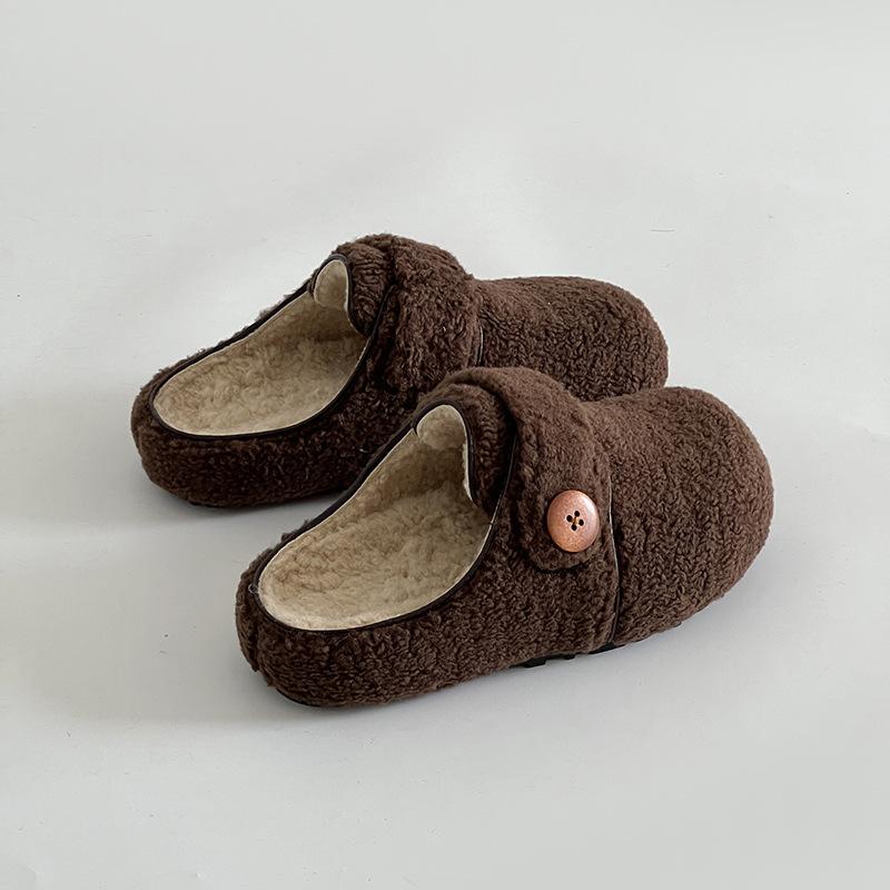 New Fleece Warm One-foot Thick-soled Retro Cotton Shoes
