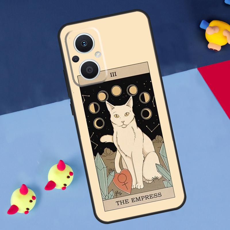 Der Kaiser Tarot Katzenkunst Druck Für OPPO Reno 14F 13F 12F 11F 10 11 12 13 14 Pro 8T 7 8 Lite OPPO Find X6 X5 X8 X9 Pro Hülle