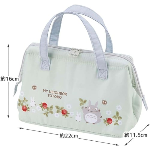 Skater Lunch Bag, Insulated, Clasp Closure, Women's, Ghibli Totoro, Raspberry Design, KGA1-A