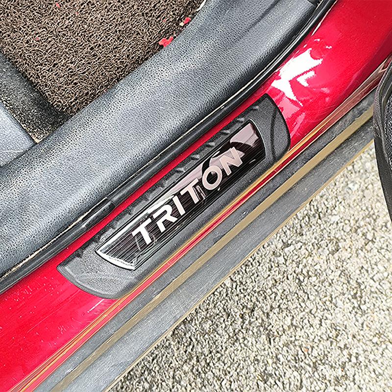 Car For Mitsubishi Triton  2024 2025 Accessories Door Sill Threshold Protector Trim Auto Scuff Plate Pedal Styling Stickers