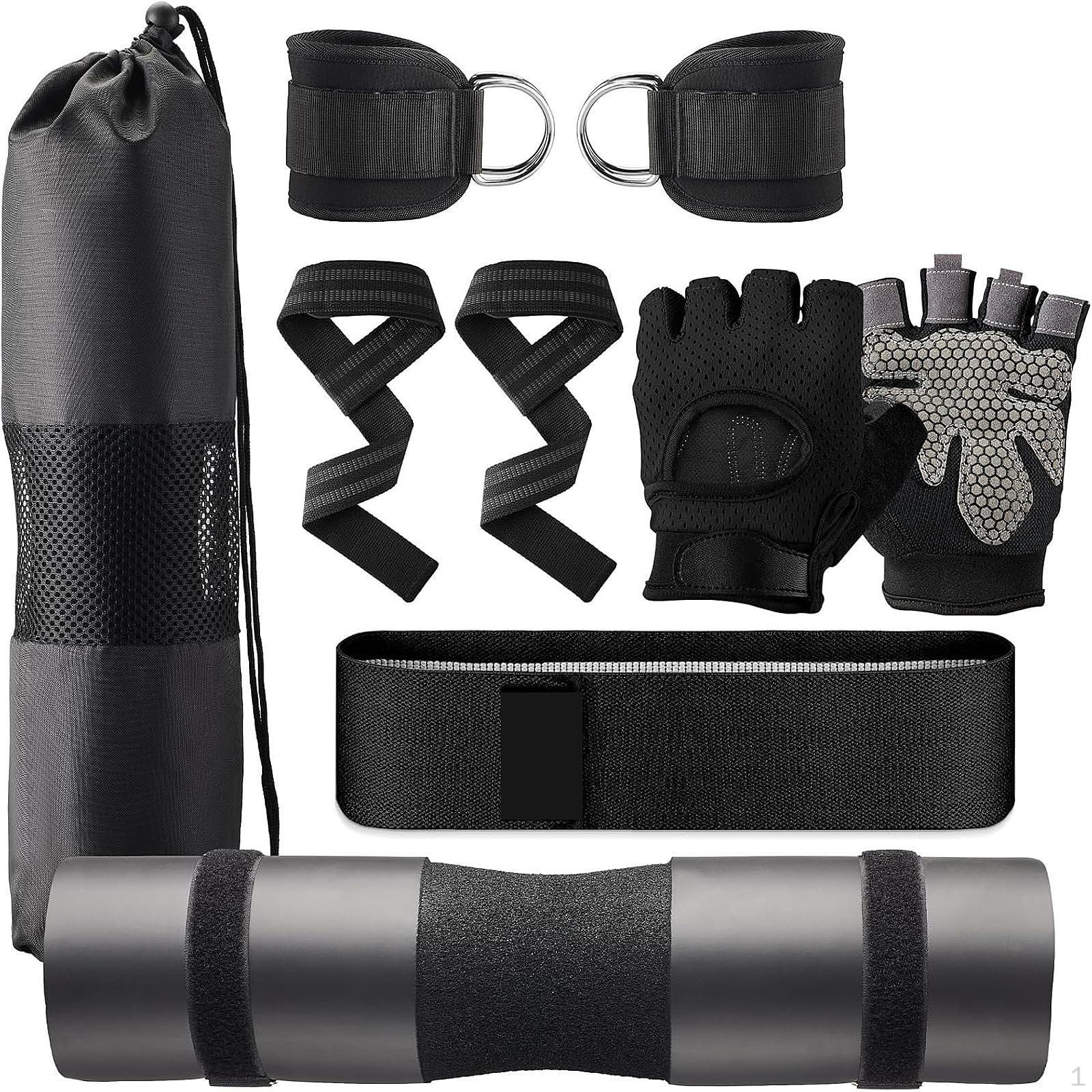 

Набор подушечек для штанги для защиты приседаний, плеч и шеи, толстая пена, фитнес-аксессуар с чёрный