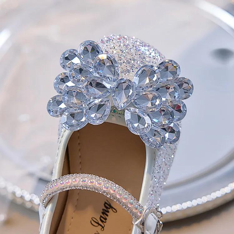 2024 Children Leather Shoes for Girls Autumn New Fashion Korean Style Soft Sole Anti-slippery Versatile Chic Princess Dress Shoe