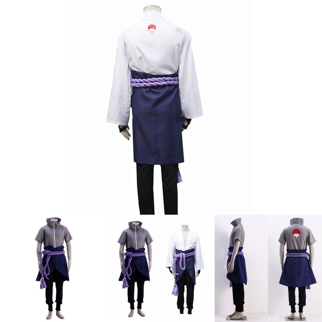 Naruto Uchiha Sasuke Deluxe Cosplay Costume With Zipper For Halloween Role Play