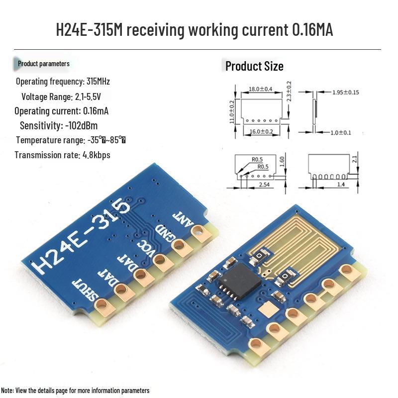 433m Superheterodyne Wireless Remote Control Transmitter & Receiver Module - 315 Long-Range Smart Switch