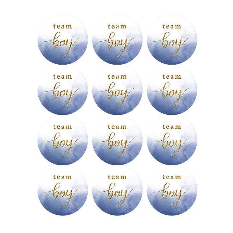 60/120pcs Team Boy Team Girl Stickers Boy or Girl Sticker for Gender Reveal Party Decoration Baby Shower Supplies Gift Box Label