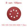 5inch 8 Hole 125mm Sanding Paper Set Screen Discs Woodworking Metal Grinding Disc Abrasive Polishing Tool 40/80/100/120/2000Grit