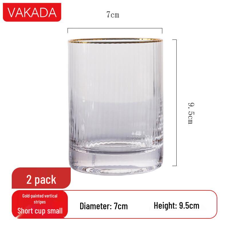 

VAKADA Vertical Stripe High Borosilicate Glass Beverage Cups