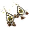 Les Trésors De Lily [L6991] - Designer Earrings 'Kilimanjaro' Blue Brown