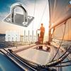 Marine Grade Stainless Steel Mounting Eye Plates Corrosion Resistant Wall Deck Hardware for Sails Tarps Gym Bags