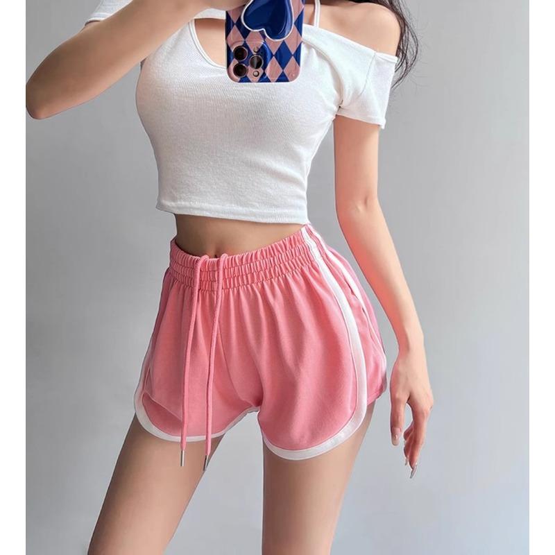 Fat Mm Sport Shorts Weibliche Sommer Tragen 2024 Neue Hohe Taille Lose Große Größe Freizeit Hause Breite Bein Hot Pants Tide