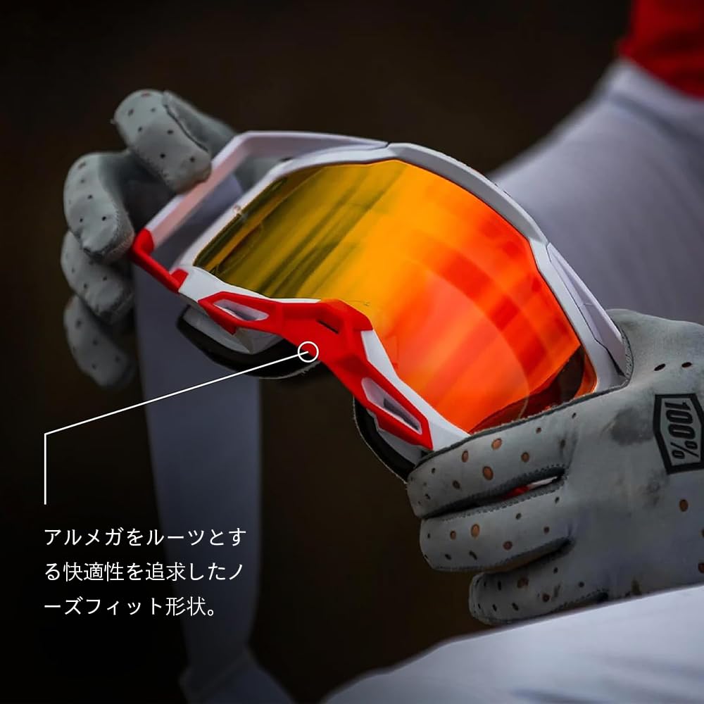 GRANTZ ONE Accuri2 Clear Lens Motorcycle Motocross Officially Imported from Includes Nitrile Gloves 100% Goggles, Japan, (Callisto)