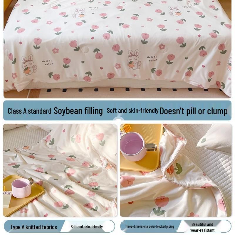 Leichte Baumwoll-Kinderbettdecke - Maschinenwaschbare Sommerdecke