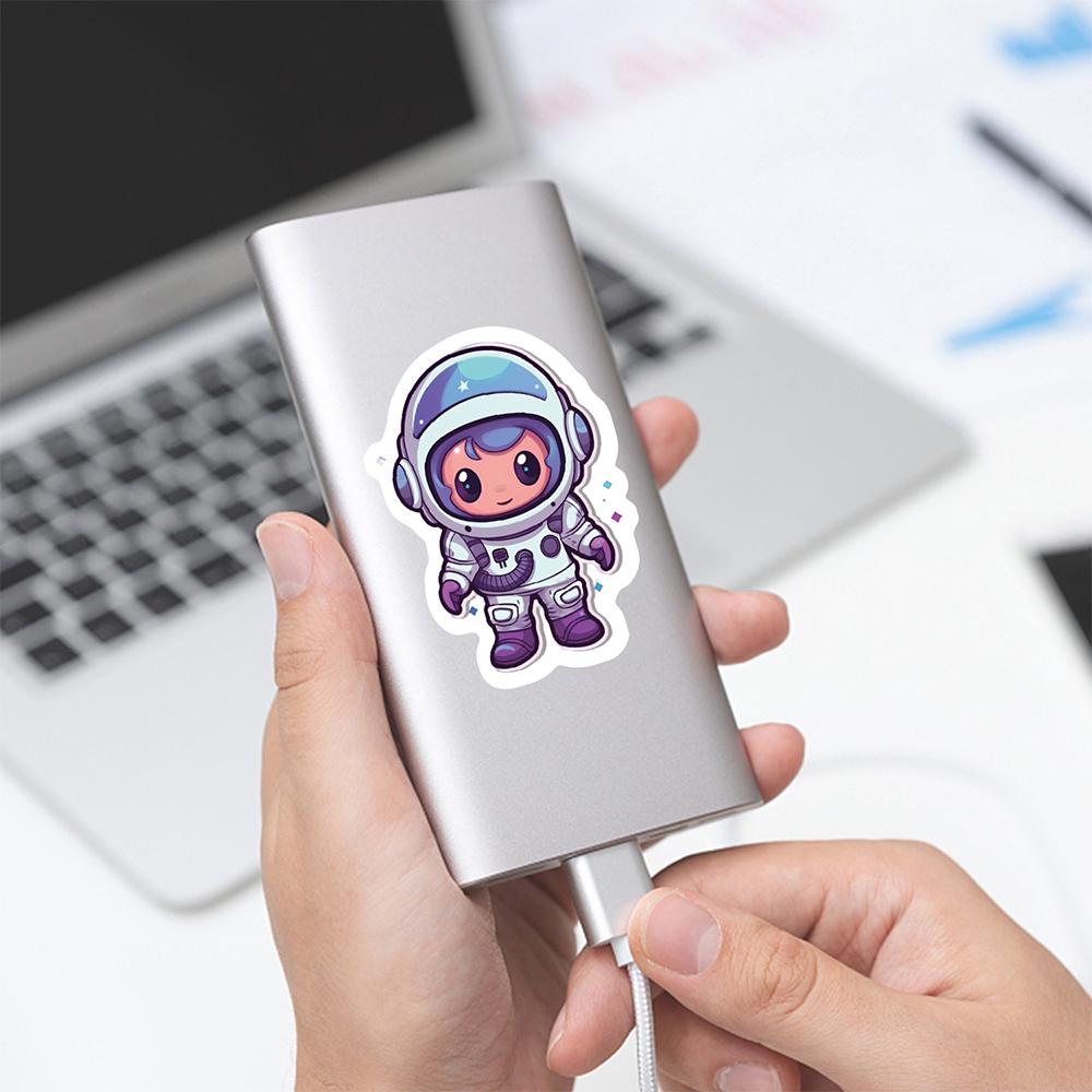10/30/50pcs Cute Cartoon Outer Space Astronaut Stickers Funny Graffiti Sticker for Kids Toy Laptop Phone Stationery Decals Decor