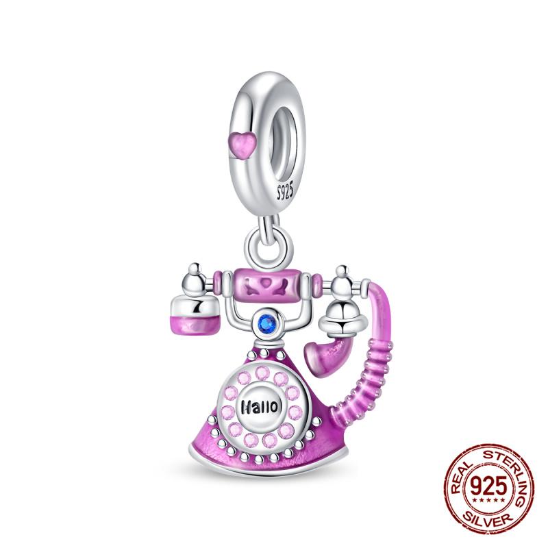 Original 100% Copper Pocket Watch Beads Camera Adventure Backpack Charms Fit Bracelet Diy Jewelry Making Women Gift